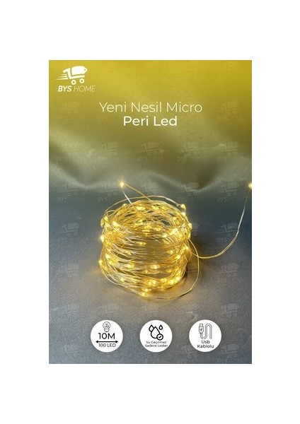 Peri Led Işık 10 Metre USB ile Çalışan Çok Amaçlı Dekoratif Aydınlatma