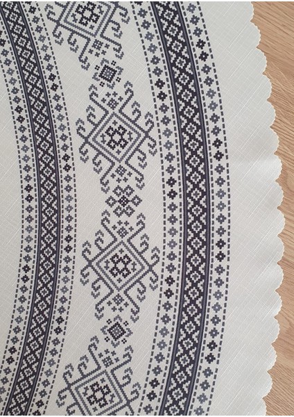Antik Desen Baskılı Yuvarlak 150 Cm Masa Örtüsü