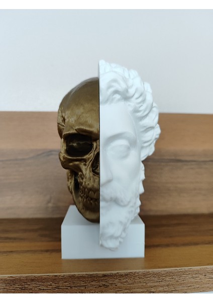 Memento Mori Figür Biblo - Marcus Aurelius ve Kurukafa Tasarımı