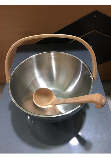 Ahşap Sauna Sobası Su Kova ve Kepçe