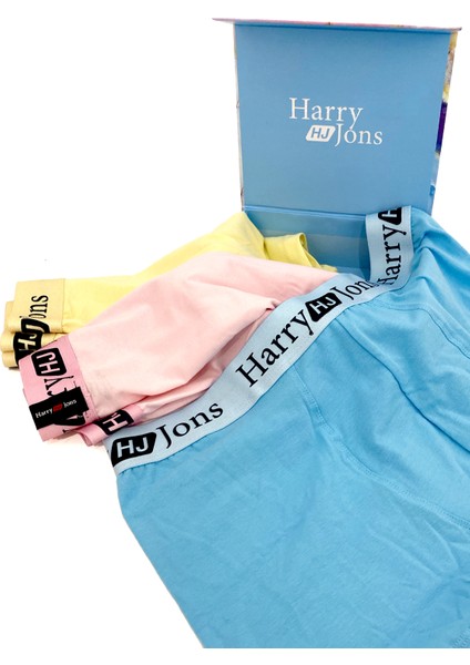 Pastels Premium Kutulu 3 Adet Erkek Boxer Hediyelik Kutu