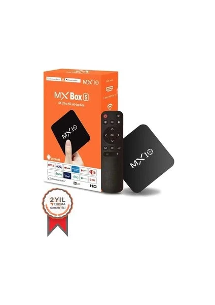 MX10 4K Android Tv Box Medya Oynatıcı Android 7.1 Tv Box Tv Stick Medya Oynatıcı Smart Tv Wifi