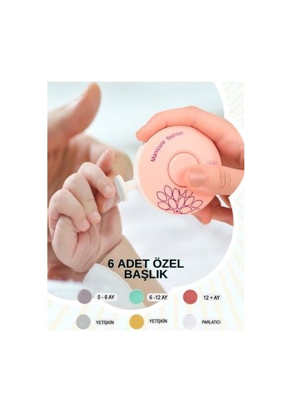 Çocuk Bebek Dönerli Pilli Tırnak Kesme Törpüleme Makinası