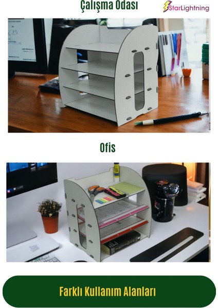 Masa Düzenleyici Organizer Evrak Rafı Masaüstü Organizer Model 6