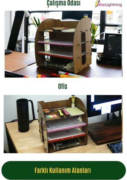 Masa Düzenleyici Organizer Evrak Rafı Masaüstü Organizer Model 6 modelleri