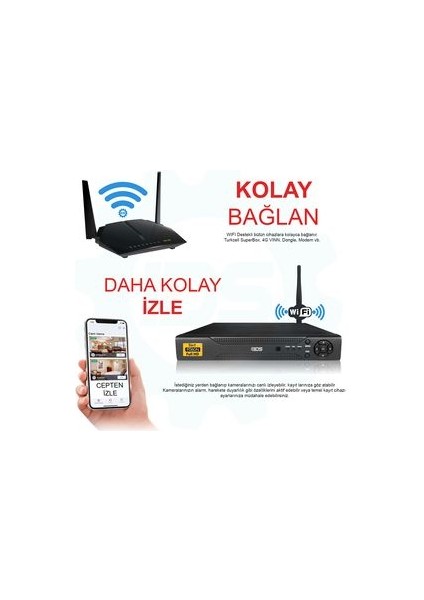4 Kameralı 5MP 1080P Full HD Güvenlik Sistemi – IP66 Su Geçirmez, Gece Görüşlü, Telefon Uygulaması ile İzleme, H.265 5in1 Kayıt fiyatları