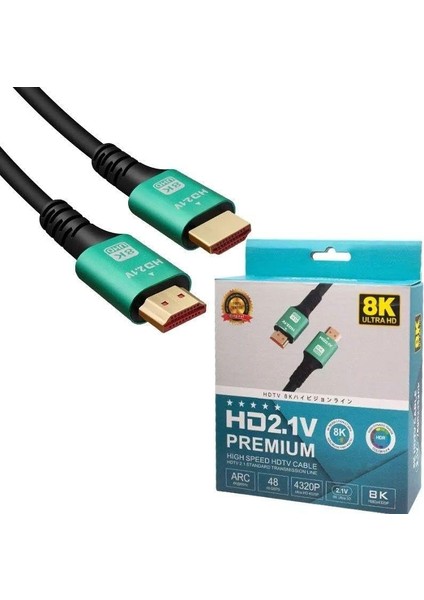 Blue Wings HDMI 2.1 Kablo 8k 60Hz 4K 240Hz 165Hz 144Hz 120Hz Yüksek Hızlı, HDMI Kablo Ultra HD10 Metre