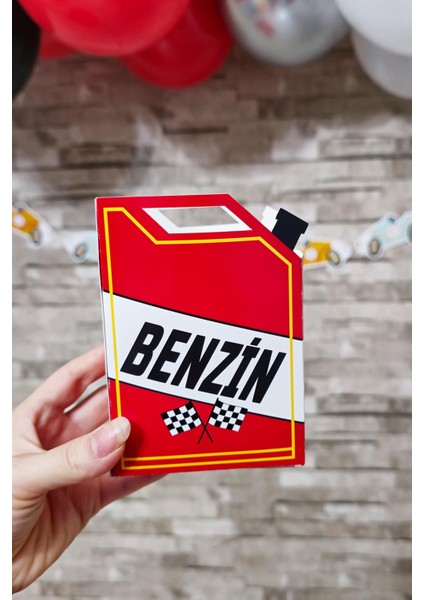 Yarış Konsept Popcorn Kutusu 8 Li Özel Üretim Benzin Bidonu Şeklinde Kutu 8 Adet