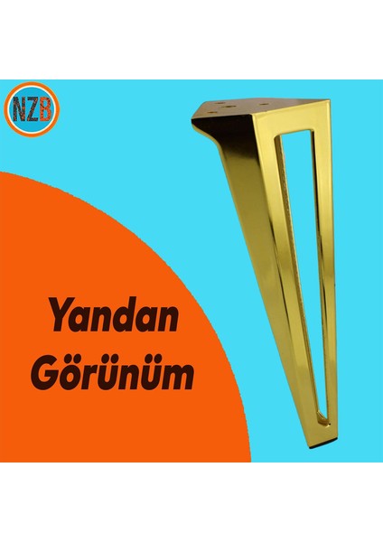 Mobilya Koltuk Baza Puf Sehpa Tv Ünite Masa Ayağı Ayakları Metal Ayakları 14 cm Altın modelleri