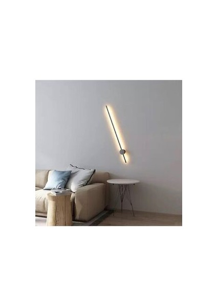 Vonalıght Modern Dekoratif LED Duvar Aplik 70CM Siyah 3000K