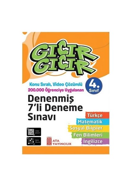 4. Sınıf Gıcır Gıcır Tüm Dersler Denenmiş 7'li Deneme Sınavı