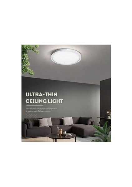 Modern Tavana Sıfır Plafonyer LED Avize Panel Light 6500K Cold White