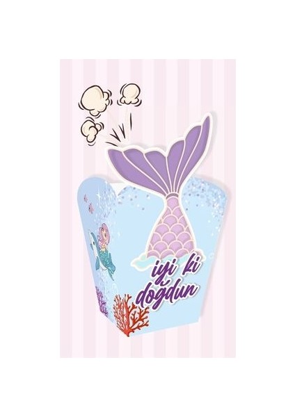 Deniz Kızı Popcorn Kutusu (Mısır) 8'li