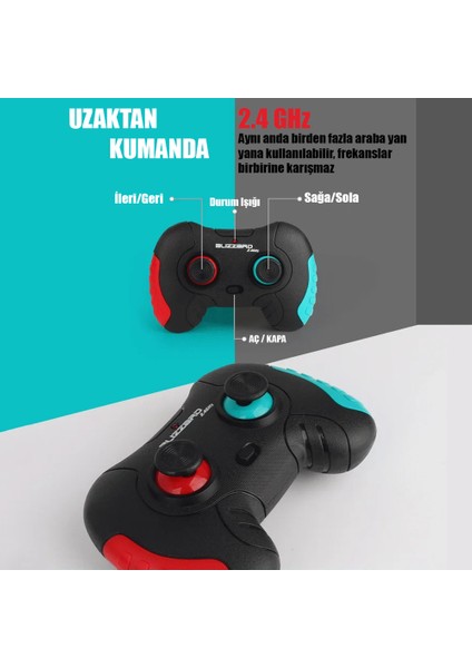 1:12 Metal 2.4ghz Uzaktan Kumandalı Araba Şarjlı Yarış Arabası Beyaz-Gri