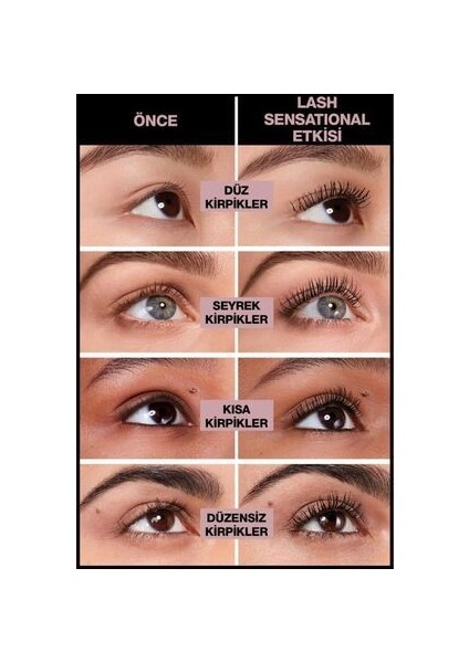 Lash Sensational Yelpaze Etkili Maskara modelleri