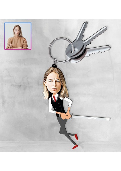 Kişiye Özel Karikatür Tasarım Anahtarlık 97293