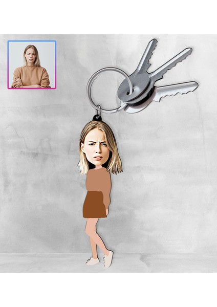 Kişiye Özel Karikatür Tasarım Anahtarlık 97281