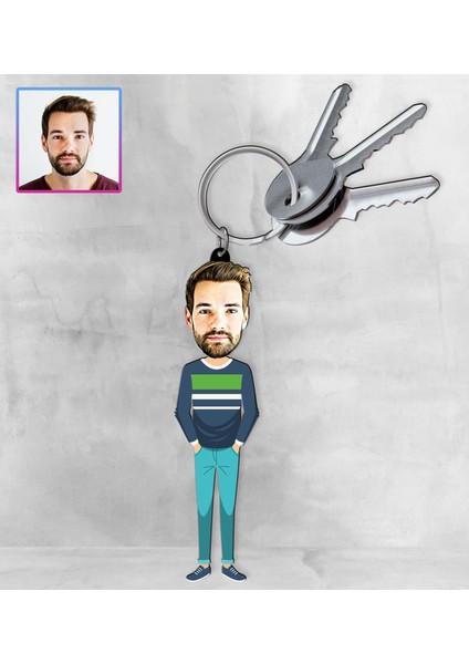 Kişiye Özel Karikatür Tasarım Anahtarlık 97163