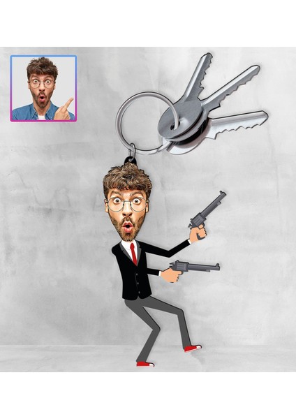 Kişiye Özel Karikatür Tasarım Anahtarlık 97318