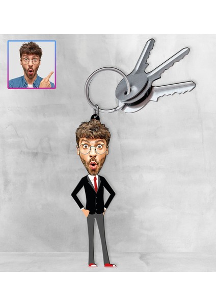 Kişiye Özel Karikatür Tasarım Anahtarlık 97315