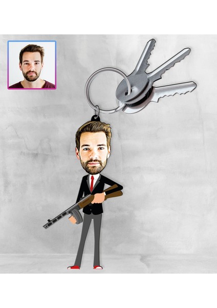 Kişiye Özel Karikatür Tasarım Anahtarlık 97314