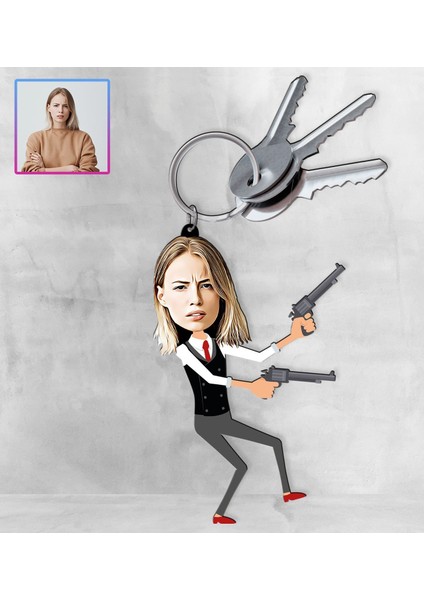 Kişiye Özel Karikatür Tasarım Anahtarlık 97297