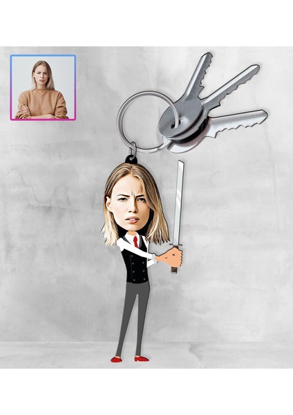 Kişiye Özel Karikatür Tasarım Anahtarlık 97292