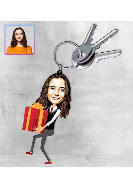 Kişiye Özel Karikatür Tasarım Anahtarlık 97291