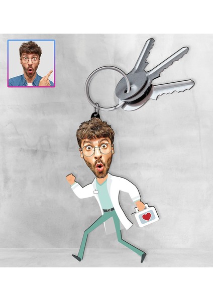 Kişiye Özel Karikatür Tasarım Anahtarlık 97285