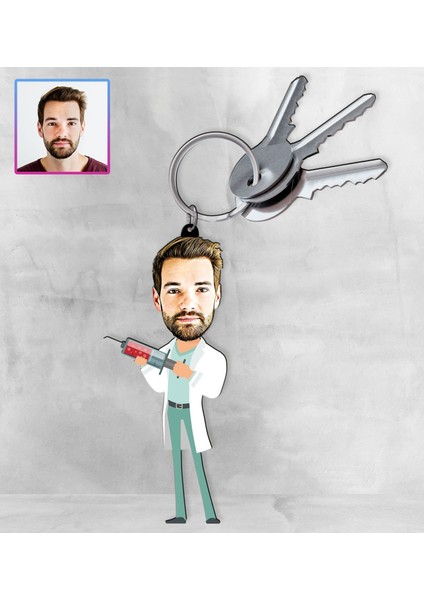 Kişiye Özel Karikatür Tasarım Anahtarlık 97284