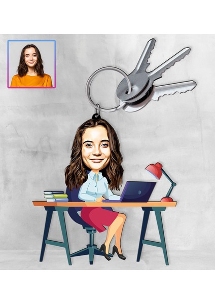 Kişiye Özel Karikatür Tasarım Anahtarlık 97283