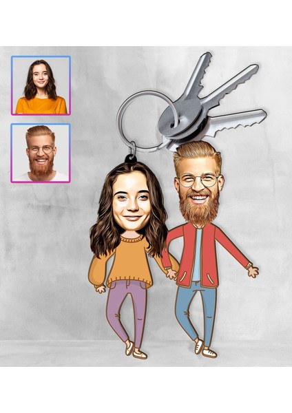 Kişiye Özel Karikatür Tasarım Anahtarlık 97277