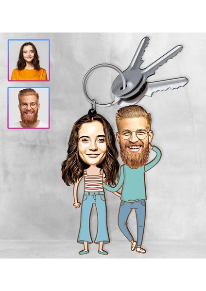Kişiye Özel Karikatür Tasarım Anahtarlık 97272