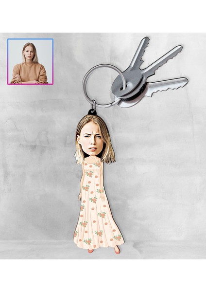 Kişiye Özel Karikatür Tasarım Anahtarlık 97268