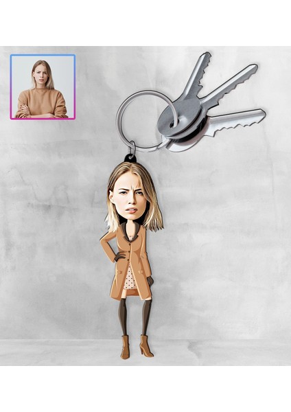 Kişiye Özel Karikatür Tasarım Anahtarlık 97266