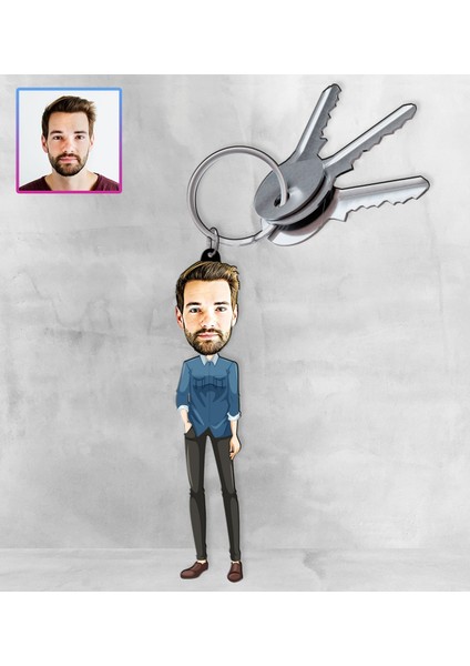 Kişiye Özel Karikatür Tasarım Anahtarlık 97264