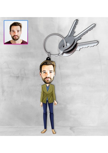 Kişiye Özel Karikatür Tasarım Anahtarlık 97263