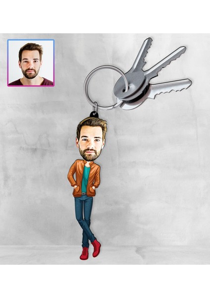 Kişiye Özel Karikatür Tasarım Anahtarlık 97261