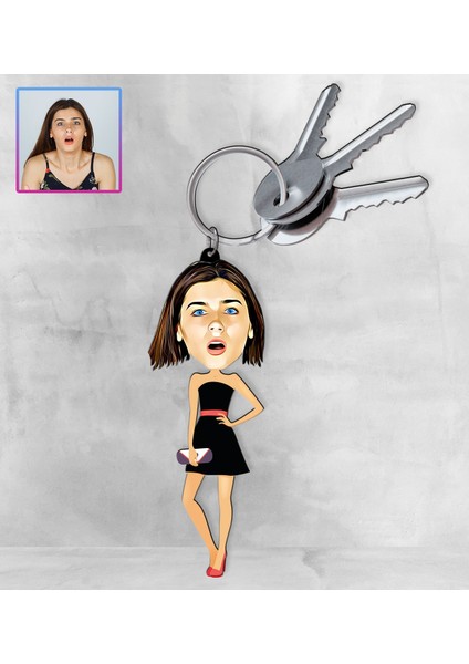 Kişiye Özel Karikatür Tasarım Anahtarlık 97253