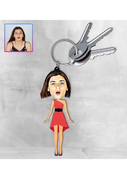 Kişiye Özel Karikatür Tasarım Anahtarlık 97252