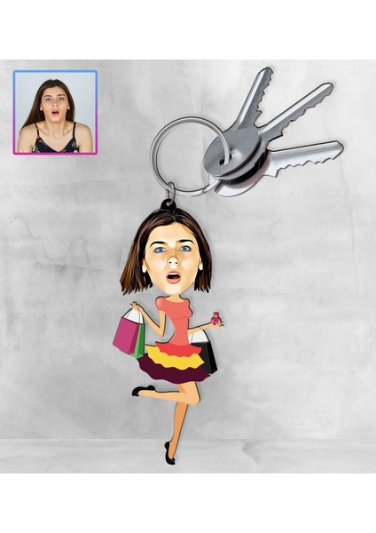 Kişiye Özel Karikatür Tasarım Anahtarlık 97250