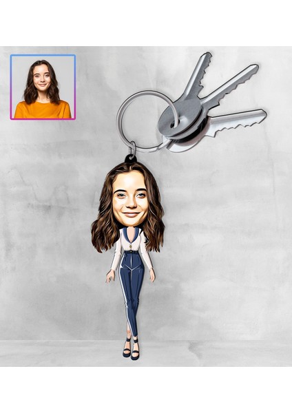 Kişiye Özel Karikatür Tasarım Anahtarlık 97245