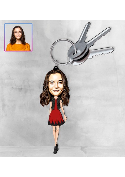 Kişiye Özel Karikatür Tasarım Anahtarlık 97244