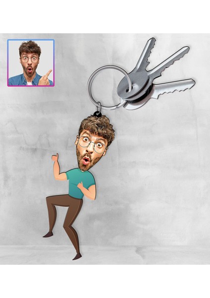 Kişiye Özel Karikatür Tasarım Anahtarlık 97233