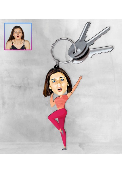 Kişiye Özel Karikatür Tasarım Anahtarlık 97231