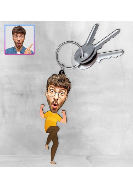Kişiye Özel Karikatür Tasarım Anahtarlık 97224