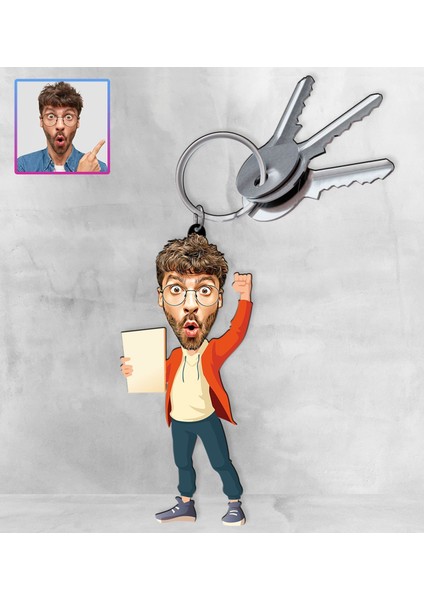 Kişiye Özel Karikatür Tasarım Anahtarlık 97218