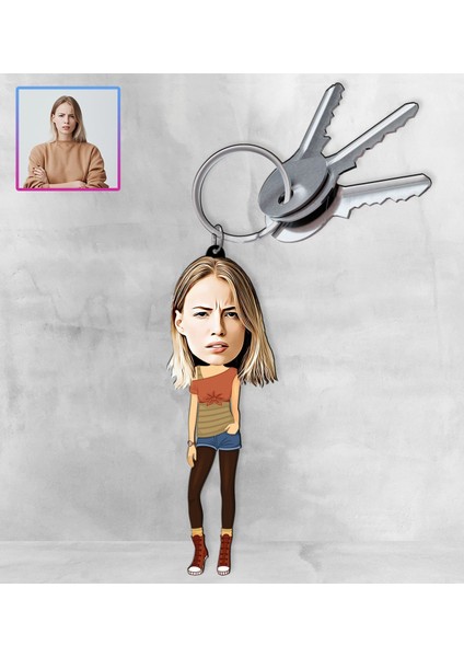 Kişiye Özel Karikatür Tasarım Anahtarlık 97214