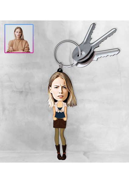 Kişiye Özel Karikatür Tasarım Anahtarlık 97213