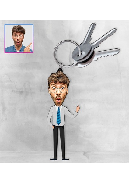 Kişiye Özel Karikatür Tasarım Anahtarlık 97212